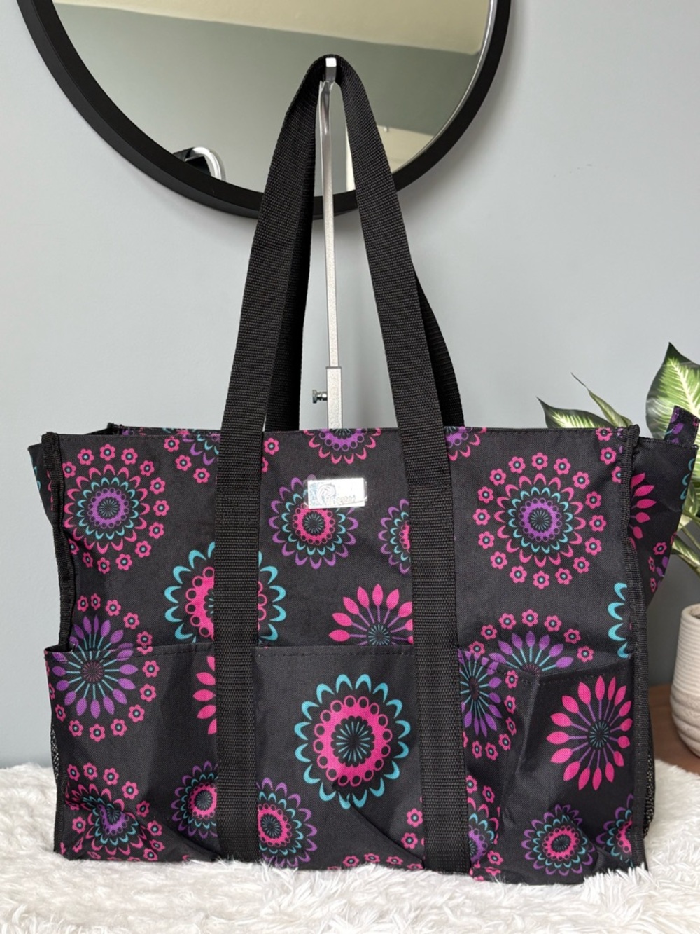 Pursetti Large Zip-Top Organizing Utility Tote